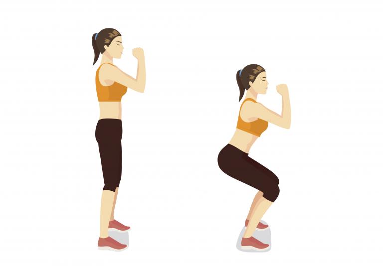NursePower - Stock image - Exercise - squats