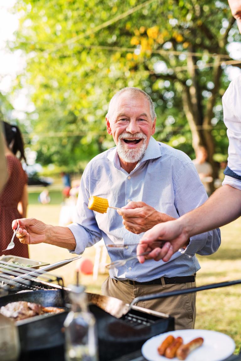 ASQ-Homecare-Blog-Summer Tips-elderly man-bbq