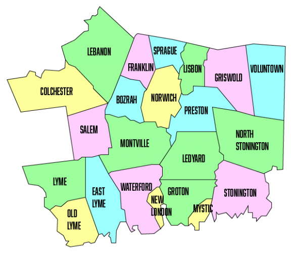 Southeastern CT Towns & Cities. 