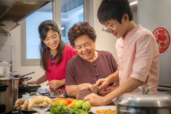 ASQ - Stock image - Blog post - senior parent cooking